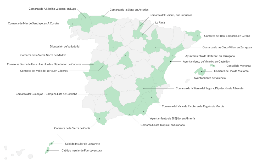 Mapa destinos MISEA
